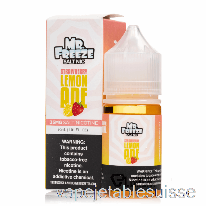 Limonade à La Fraise Vape Suisse - Mr Freeze Salts - 30ml 35mg